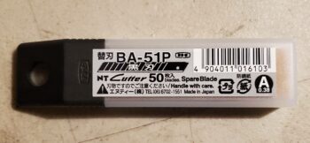 NT Cutter BA51P Black Sharp Breakoff Blade 9mm 50pk